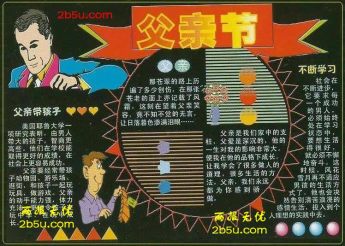 關于父親節的黑板報