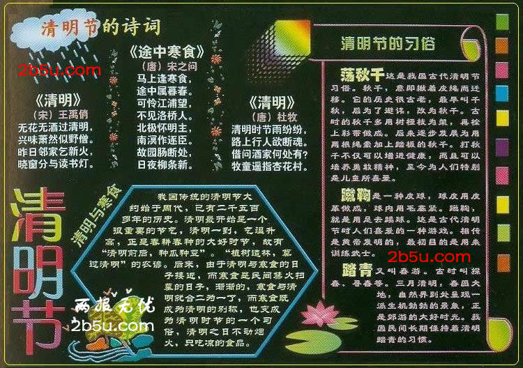 清明節黑板報