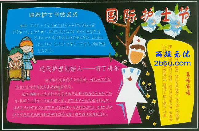 國際護士節黑板報圖片