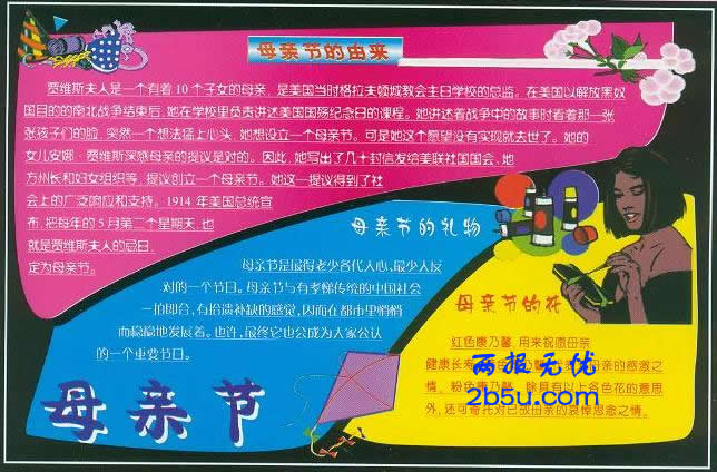 母親節黑板報圖