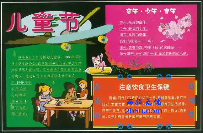 兒童節黑板報圖片