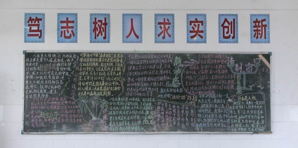 高中生五五普法黑板報作品展示