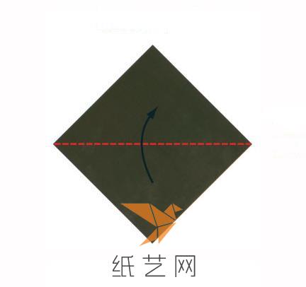 將一對對角進行對折