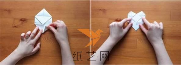下面就可以將尖尖的部分折疊好了